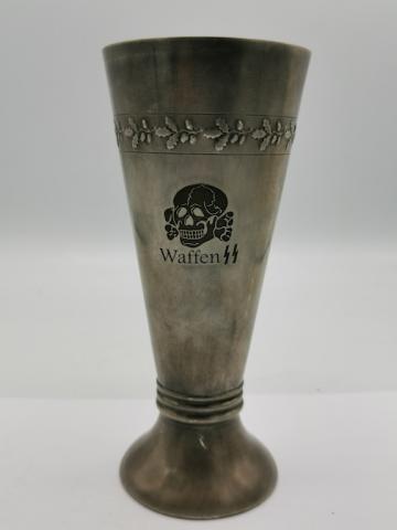 WW2 GERMAN NAZI WAFFEN SS TOTENKOPF SKULL SILVERWARE CUP ALLACH ORIGINAL MILITARIA