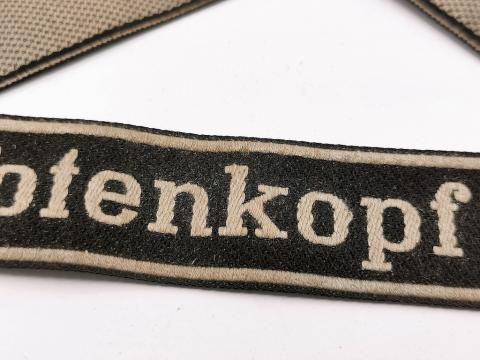 WW2 GERMAN NAZI WAFFEN SS TOTENKOPF TUNIC REMOVED BEVO CUFF TITLE CUFFTITLE ORIGINAL WW2 GERMAN NAZI WAFFEN SS TOTENKOPF TUNIC REMOVED BEVO CUFF TITLE CUFFTITLE ORIGINAL
