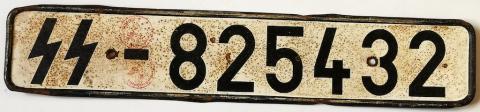 WW2 GERMAN NAZI WAFFEN SS lICENCE PLATE  totenkopf panzer das reich