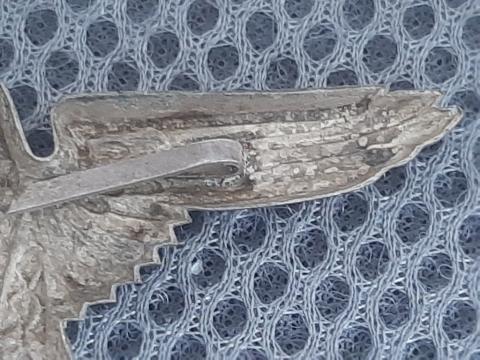 WW2 GERMAN NAZI WAFFEN SS VISOR CAP EAGLE PIN INSIGNIA RZM ORIGINAL SKULL