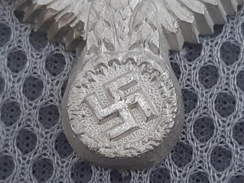 WW2 GERMAN NAZI WAFFEN SS VISOR CAP EAGLE PIN INSIGNIA RZM ORIGINAL SKULL