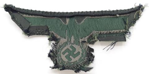 WW2 GERMAN NAZI WEHRMACHT BREAST EAGLE PATCH TUNIC REMOVED INSIGNIA 