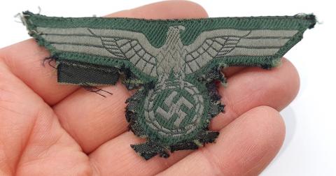 WW2 GERMAN NAZI WEHRMACHT BREAST EAGLE PATCH TUNIC REMOVED INSIGNIA 