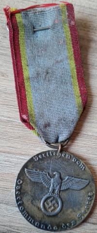 WW2 GERMAN NAZI WEHRMACHT Oberkommando des Heeres medal AWARD