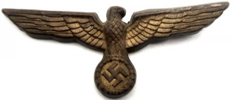 WW2 GERMAN NAZI WEHRMACHT VISOR CAP METAL EAGLE INSIGNIA HEADGEAR NSDAP