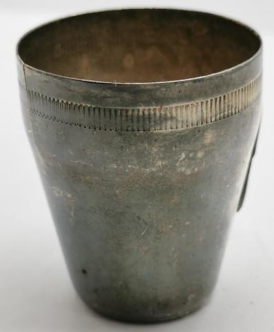 WW2 GERMAN NAZI WEHRMACHT WAFFEN SS SHOOTER SILVERWARE CUP MARKED