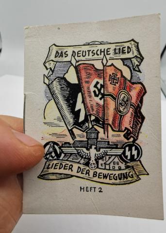 WW2 GERMAN NAZI WHW Winterhilfe songbook mini SA / WAFFEN SS FLAG