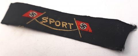 WW2 GERMAN THIRD REICH SPORTS CLOTH PATCH WITH FLAG 