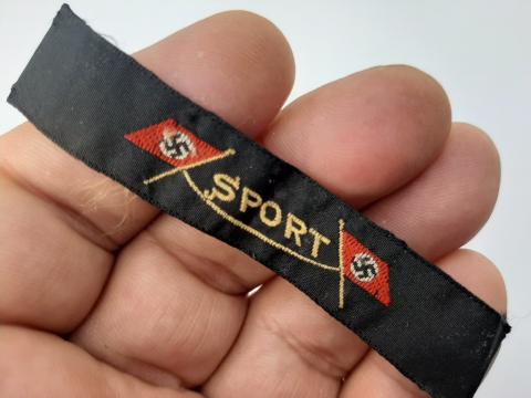WW2 GERMAN THIRD REICH SPORTS CLOTH PATCH WITH FLAG 