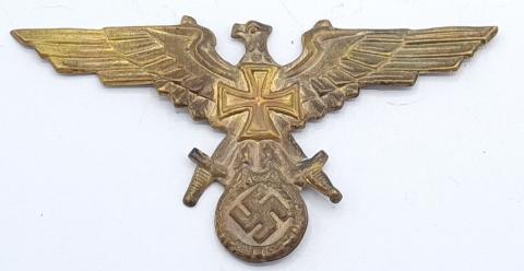 WW2 GERMAN VETERANS METAL CAP M40 M43 EAGLE INSIGNIA SWASTIKA