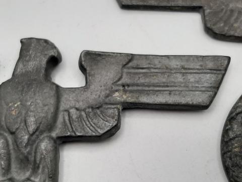 WWII EARLY THIRD REICH SA NSDAP CAST EAGLE INSIGNIAS GERMAN