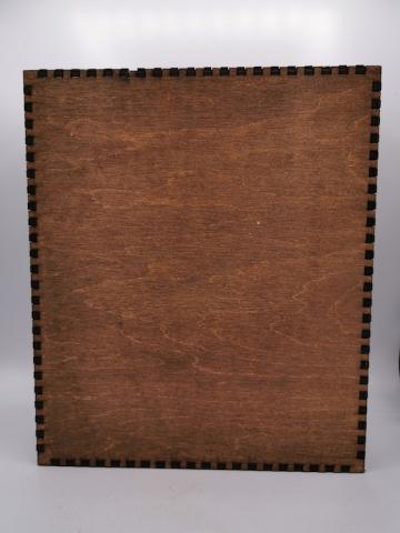 POST WAR 3-PIECES WHISKY SET IN WOODEN CASE STAMPED WAFFEN SS - AMAZE YOUR FRIENDS !!