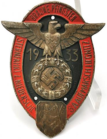 WW2 GERMAN NAZI 1933 Dresden EARLY III REICH BADGE PLATE NSDAP WORKERS