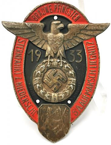 WW2 GERMAN NAZI 1933 Dresden EARLY III REICH BADGE PLATE NSDAP WORKERS