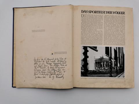 WW2 GERMAN NAZI 1936 OLYMPICS OF BERLIN ADOLF HITLER BOOK BAND II TOME 2 NSDAP