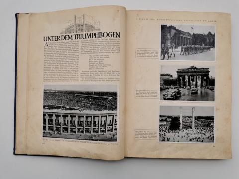 WW2 GERMAN NAZI 1936 OLYMPICS OF BERLIN ADOLF HITLER BOOK BAND II TOME 2 NSDAP
