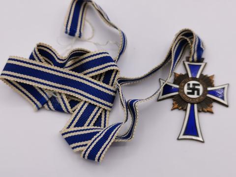 WW2 GERMAN NAZI MOTHER CROSS MEDAL AWARD BRONZE ORIGINAL MILITARY MILITARIA DEALER