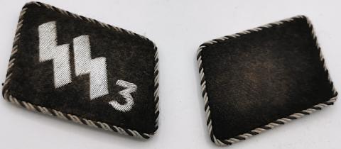 waffen ss 3 collar tab set officer