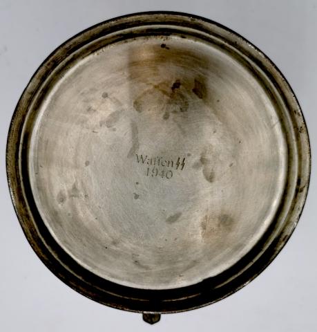 WW2 GERMAN NAZI WAFFEN SS TOTENKOPF DIVISION SILVERWARE MUG SS SKULL ORIGINAL MILITARIA SELLER FOR SALE
