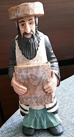 WW2 GERMAN NAZI ANTI JEWISH PROPAGANDA 1930s JEW STATUE WITH STAR OF DAVID BOOK HOLOCAUST JUIF JUDE JOOD