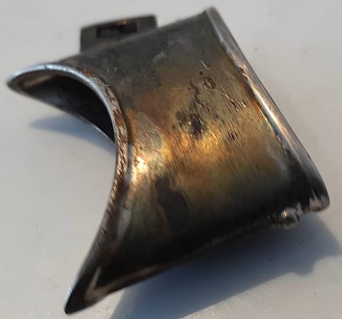 WW2 GERMAN NAZI EARLY ANODIZED SS CHAINED DAGGER SCABBARD METAL PART ORIGINAL M36 NOT MAGNETIC