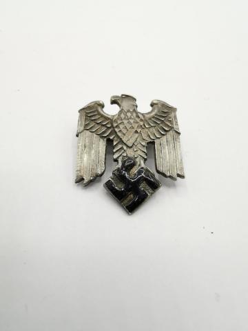 WW2 GERMAN NAZI EARLY III REICH EAGLE METAL PIN INSIGNIA WITH SWASTIKA REPAINTED