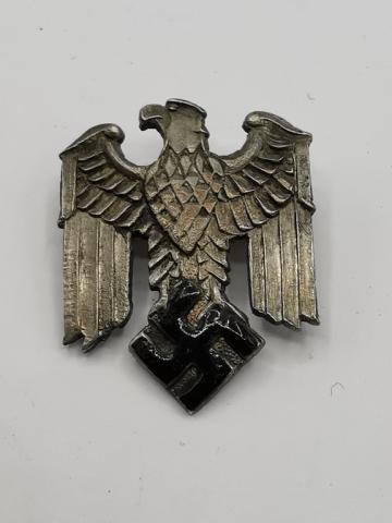 WW2 GERMAN NAZI EARLY III REICH EAGLE METAL PIN INSIGNIA WITH SWASTIKA REPAINTED