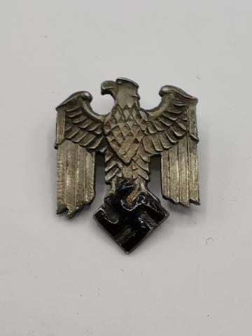 WW2 GERMAN NAZI EARLY III REICH EAGLE METAL PIN INSIGNIA WITH SWASTIKA REPAINTED