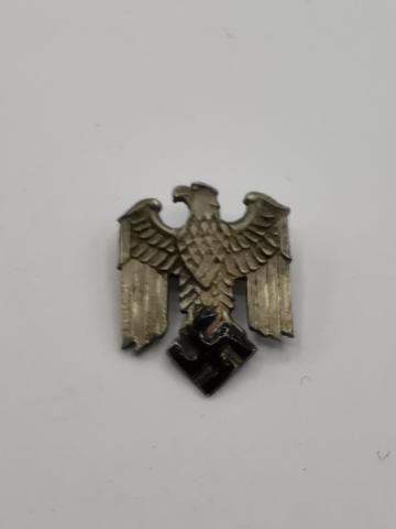 WW2 GERMAN NAZI EARLY III REICH EAGLE METAL PIN INSIGNIA WITH SWASTIKA REPAINTED