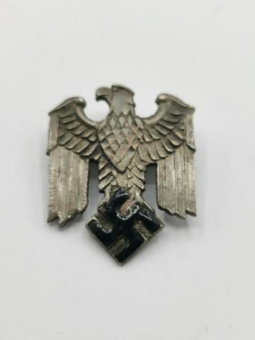 WW2 GERMAN NAZI EARLY III REICH EAGLE METAL PIN INSIGNIA WITH SWASTIKA REPAINTED