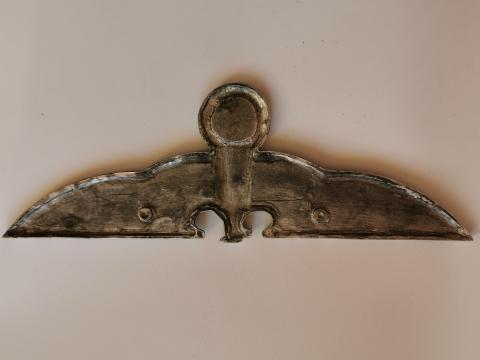 WW2 GERMAN NAZI EARLY METAL WALL EAGLE NSDAP PLATE SIGN RZM MARKED