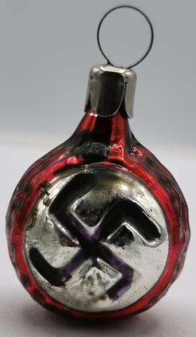 WW2 GERMAN NAZI EARLY THIRD REICH NSDAP HITLER PARTISAN CHRISTMAS ORNAMENT WITH SWASTIKA