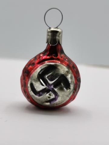 WW2 GERMAN NAZI EARLY THIRD REICH NSDAP HITLER PARTISAN CHRISTMAS ORNAMENT WITH SWASTIKA