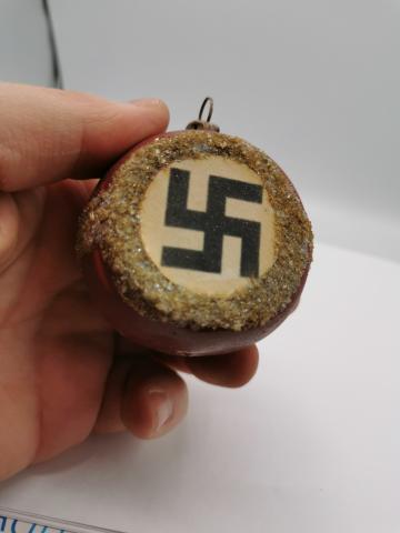 WW2 GERMAN NAZI EARLY THIRD REICH NSDAP HITLER PARTISAN CHRISTMAS ORNAMENT WITH SWASTIKA