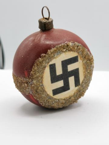 WW2 GERMAN NAZI EARLY THIRD REICH NSDAP HITLER PARTISAN CHRISTMAS ORNAMENT WITH SWASTIKA