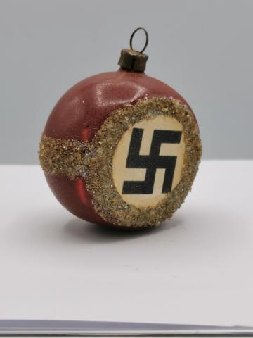 WW2 GERMAN NAZI EARLY THIRD REICH NSDAP HITLER PARTISAN CHRISTMAS ORNAMENT WITH SWASTIKA