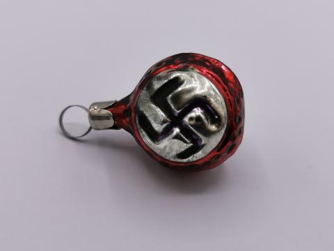 WW2 GERMAN NAZI EARLY THIRD REICH NSDAP HITLER PARTISAN CHRISTMAS ORNAMENT WITH SWASTIKA