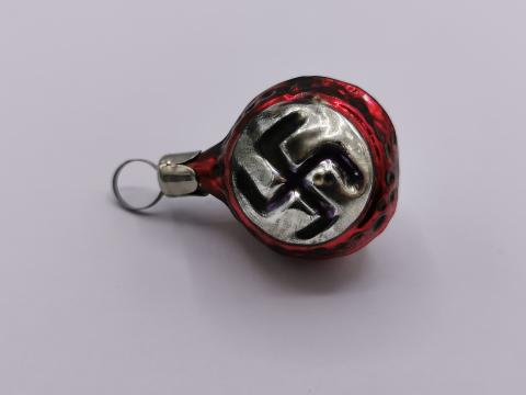 WW2 GERMAN NAZI EARLY THIRD REICH NSDAP HITLER PARTISAN CHRISTMAS ORNAMENT WITH SWASTIKA