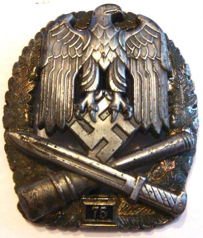 WW2 GERMAN NAZI GENERAL ASSAULT BADGE GRADE 75 BY JFS GROUND FOUND ...