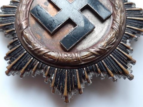 WW2 GERMAN NAZI GERMAN CROSS GOLD BADGE MEDAL AWARD Otto Klein & Co. 134 original for sale