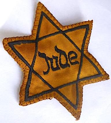 WW2 GERMAN NAZI HANDMADE JUDE STAR OF DAVID - HOLOCAUST JEW JEWISH GHETTO ORIGINAL