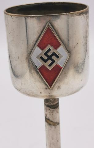 WW2 GERMAN NAZI HITLER YOUTH HJ DJ SILVER CUP SHOOTER SILVERWARE HITLERJUGEND DMB