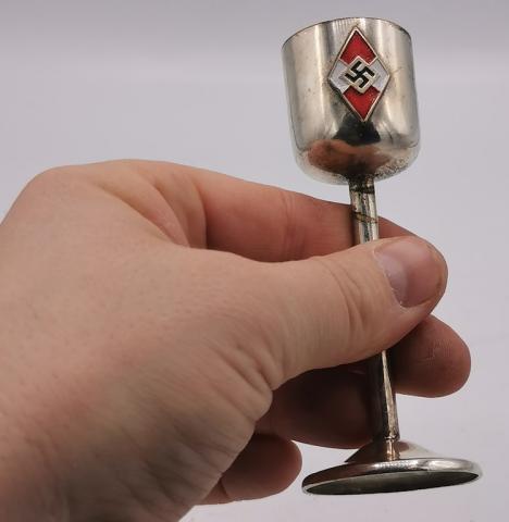 WW2 GERMAN NAZI HITLER YOUTH HJ DJ SILVER CUP SHOOTER SILVERWARE HITLERJUGEND DMB