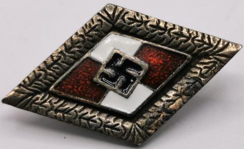 WW2 GERMAN NAZI HITLER YOUTH SILVER MEMBERSHIP PIN UNMARKED HITLERJUGEND