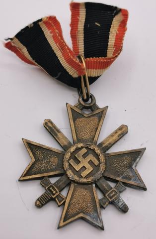 WW2 GERMAN NAZI KNIGHT MERIT CROSS MEDAL HIGH RANK AWARD WITH TINY RIBBON