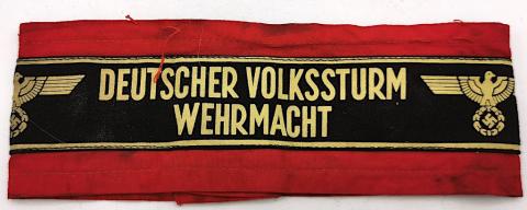 WW2 GERMAN NAZI LATE WAR DEUTSCHER VOLKSSTURM WEHRMACHT TUNIC ARMBAND