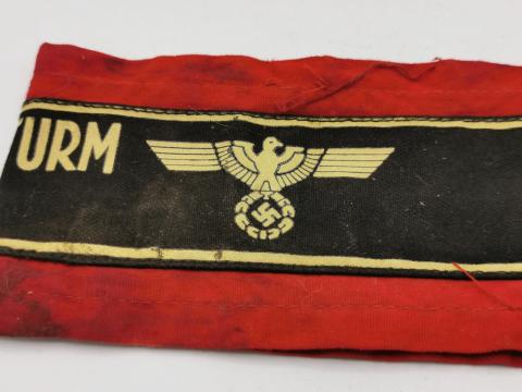 WW2 GERMAN NAZI LATE WAR DEUTSCHER VOLKSSTURM WEHRMACHT TUNIC ARMBAND