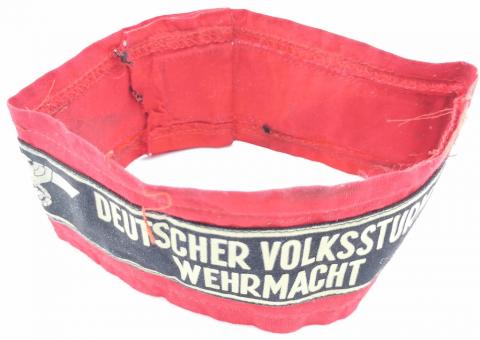 WW2 GERMAN NAZI LATE WAR DEUTSCHER VOLKSSTURM WEHRMACHT TUNIC ARMBAND