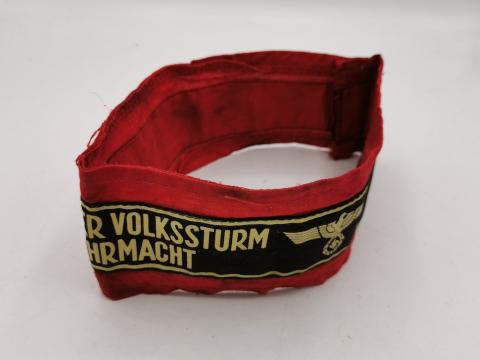 WW2 GERMAN NAZI LATE WAR DEUTSCHER VOLKSSTURM WEHRMACHT TUNIC ARMBAND