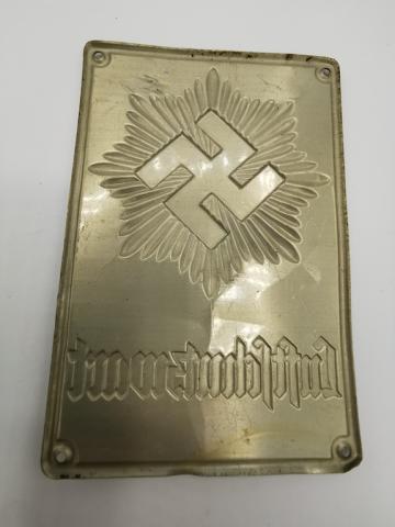 WW2 GERMAN NAZI LUFTCHUTZWART SWASTIKA THIRD REICH WALL PLATE LUFTSCHUTZ